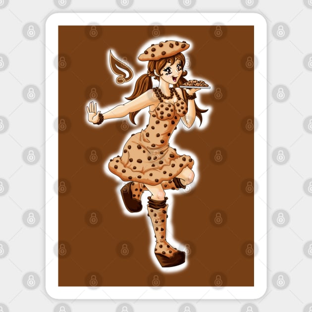 Chocolate Chip Cookie - Sweet Fairies Magnet by Louisalulu Arts